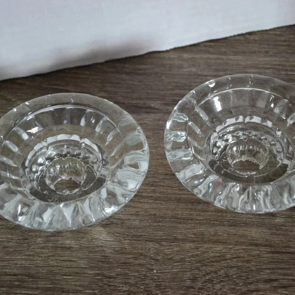 Vtg Glass Candlestick holders - Picture 3 of 7